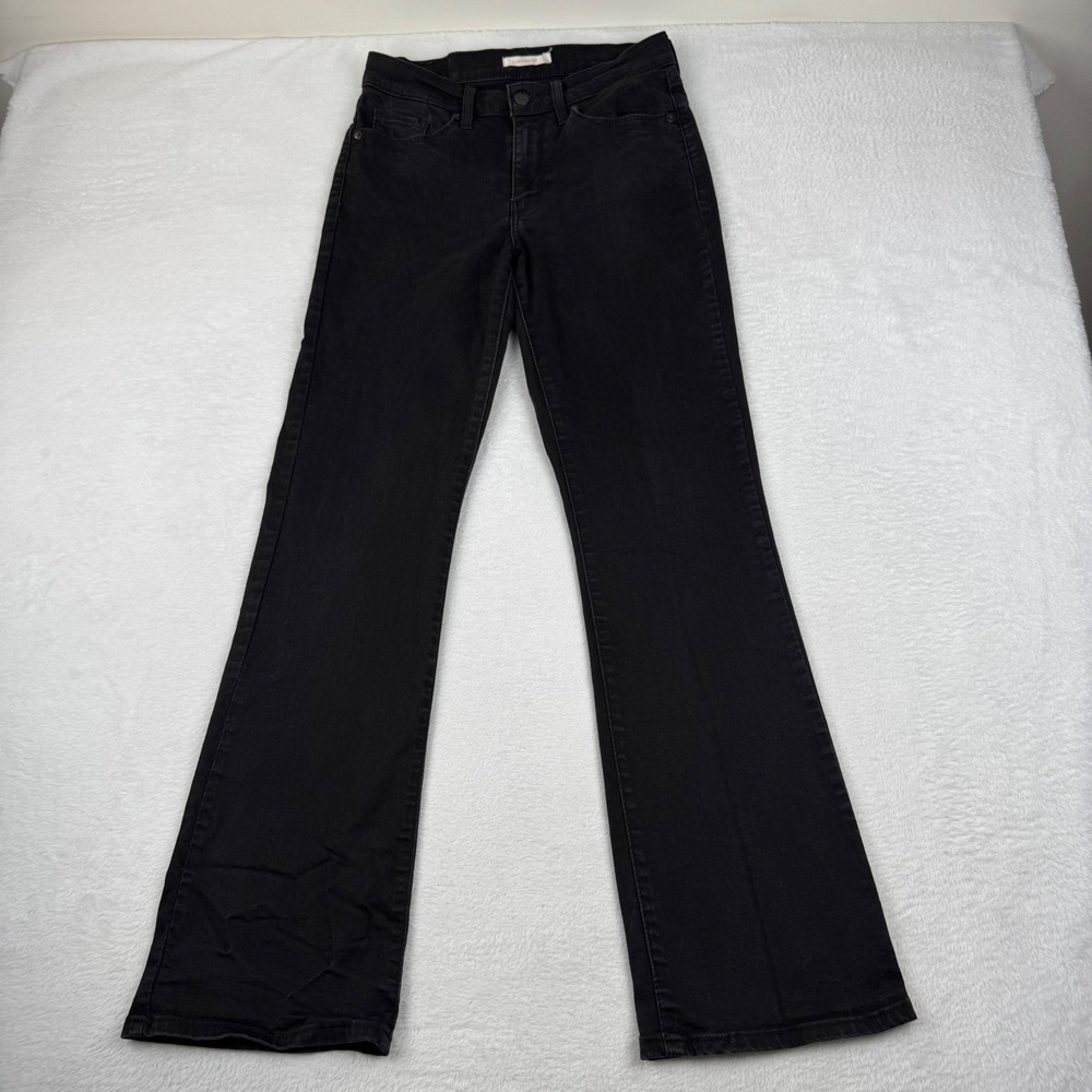 Levi's Classic Bootcut Jeans Womens 4 Black Stretch Mid Rise 39252-0017